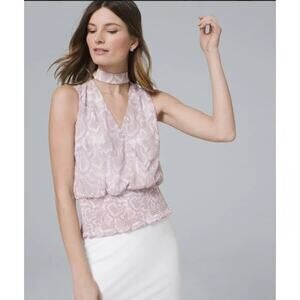 White House Black Market Python Choker Top 6